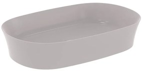 Lavabo da appoggio IDEAL STANDARD ovale in ceramica L 60 x H 12 x P 38 cm cemento grigio piletta non inclusa