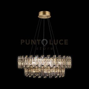 Arcadia lampada a sospensione 2 livelli 9/12 luci, oro, 21 lampadin...
