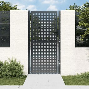 Cancello Giardino Antracite 105x225 Cm İn Acciaio /