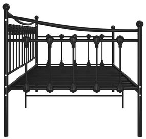 Telaio divano letto nero in metallo 90x200 cm
