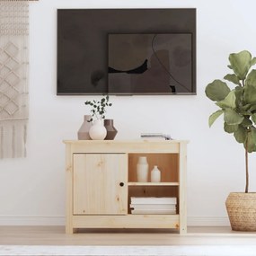 Mobile Porta Tv 70x36,5x52 Cm İn Legno Massello Di Pino /