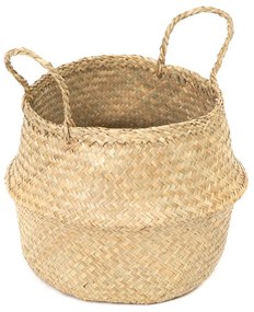 Cesto portaoggetti in seagrass chiaro , ⌀ 35 cm - Compactor