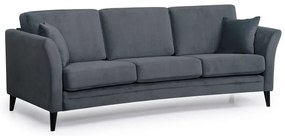 Divano in velluto grigio 237 cm Eden - Scandic