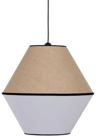 Lampadario Bianco Nero Naturale Ferro Plastica 220-240 V 32 x 16 x 26 cm