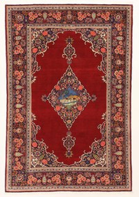 Kashan Tappeto 130x200 (Iran) Annodato A Mano
