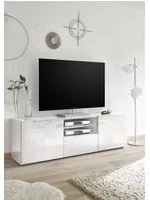 Mobile TV 1 Cassetto 2 Ante 5 Ripiani in Melaminico 180x42x57cm TFT Blossom Bianco