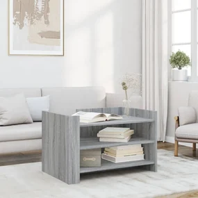 Tavolino Salotto Grigio Sonoma 80x50x50 Cm Legno Multistrato /