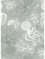 Littlephant Carta da parati Aquatic - Dusty Aqua