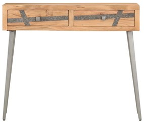 Tavolo consolle 90x30x75 cm in legno massello di acacia