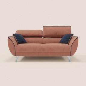 Michelangelo divano 2 e 3 posti con sedute allungabili e poggiatesta reclinabili - Bicolore in tessuto smacchiabile T23