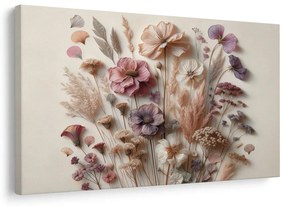 Quadro su tela – Fiori vintage su sfondo chiaro