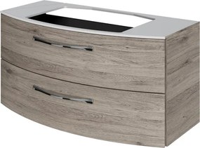 Mobile da bagno sospeso Cassca di Pelipal L 99 x H 49.2 x P 46.2 cm rovere sanremo, 2 cassetti con illuminazione LED esterna, attivabile con sensore di movimento