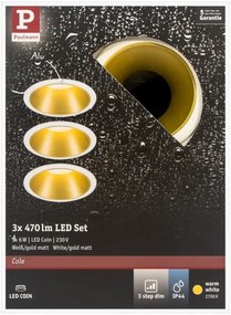 Paulmann 93406 - SET 3xLED/6,5W IP44 Lampada bagno dimmerabile COLE 230V