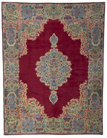Kerman Tappeto 300 x 400 Rosso (Iran) Annodato A Mano