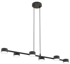 Lampadario Minimal Afrodite Acciaio Nero 6 Luci Gx53 Ip20