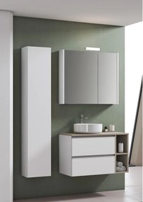 Colonna per mobile bagno Brera 1 anta P 27 x L 30 x H 160 cm laccato opaco bianco