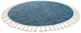 Tappeto BERBER 9000 cerchio blu Frange berbero marocchino shaggy