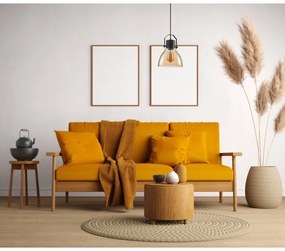 ITALUX PND-22371-1-BK+AMB - Lampadario a sospensione con filo DARLENA 1xE27/40W/230V nero/marrone