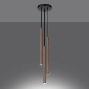 Sollux SL.1268 - Lampadario a sospensione con filo PASTELO 3xG9/8W/230V legno
