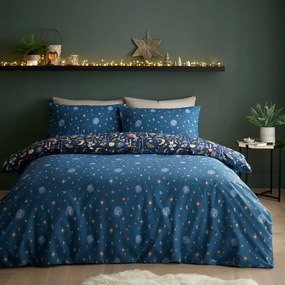 Biancheria da letto matrimoniale blu scuro estesa 230x220 cm Enchanted Twilight - Catherine Lansfield