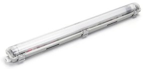 Plafoniera stagna a 1 posto con Tubo Led G13 T8 incluso da 60cm IP65 Bianco neutro 4000K Aigostar