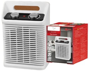 Termoventilatore Elettrico Silenzioso con 2 Modalita 1000W 2000W Livelli Regolabile con Autoprotezione Surriscaldamento Bianco 8560