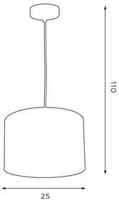 Lampadario a sospensione con filo ARDEN 1xE27/60W/230V diametro 25 cm viola/oro