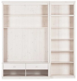 Set TV in legno di pino bianco 214x223 cm Anita - Støraa