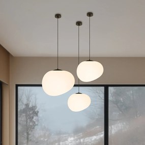 Lampadario bianco e nero ø 25 cm Stones – Candellux Lighting