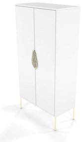 Armadio bianco 80x160 cm Merlin - Skandica