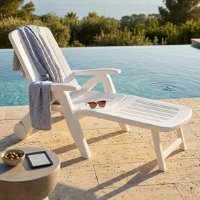 sdraio mare prendisole in resina con ruote