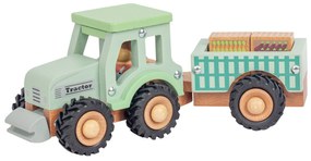 Trattore con rimorchio e carico