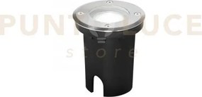 Faro a incasso calpestabile drive acciaio tondo 1 luce attacco gu10...