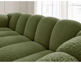 Divano verde con rivestimento in bouclé 232 cm Hippolyte – Bobochic Paris