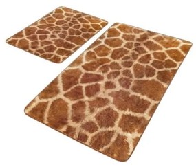 Set di tappetini per il bagno marroni in velluto 2 pz 60x100 cm – Mila Home