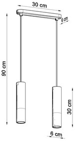 Sollux SL.0633 - Lampadario a sospensione con filo PABLO 2xGU10/40W/230V nero