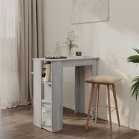 Tavolino da Bar con Ripiani Grigio Sonoma 102x50x103,5 cm cod mxl 40719