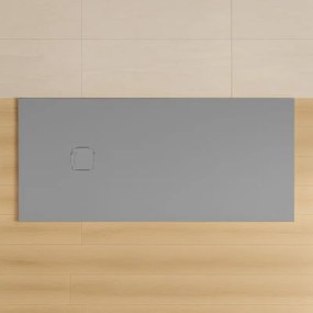 Piatto doccia 100x120 in marmoresina cemento con griglia in acciaio inox Harmony