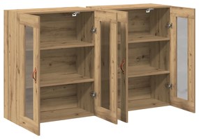 Armadio a muro  set di 2 rovere artigianale legno massello di rovere