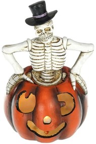 Retlux - LED Decorazione HALLOWEEN LED/2xLR44/bianco caldo scheletro in una zucca resina