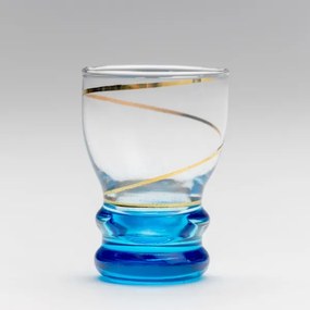 Set 6x bicchiere per shot limpido blu