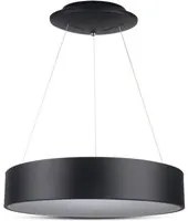 25W Led Surface Smooth Pendant Light Dimmable Black 3000K