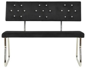 Panca 110 cm in Velluto Nero