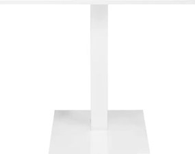 Tavolo bar ristorante 80x80 cm base bianca piano laminato Bianco frassino H 75