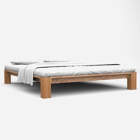 Giroletto Senza Materasso İn Legno Massello Di Rovere 160x200cm /