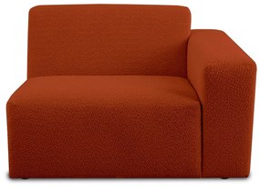 Modulo divano in tessuto bouclé color mattone (angolo destro) Roxy - Scandic