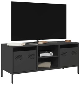 Mobile Tv Nero 101,5x39x43,5 Cm İn Acciaio Laminato A Freddo /