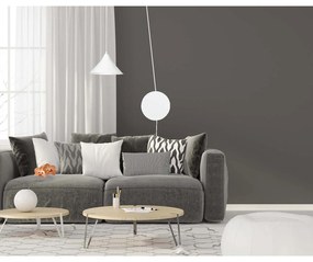 Sospensione Minimal 1 Luce Fujin In Acciao Bianco E Paralume A Cono
