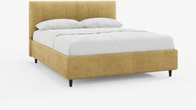 ONYX letto imbottito con vano contenitore e testiera verticale in tessuto certificato Oeko-Tex®