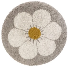 Tappeto per bambini grigio chiaro e crema ø 120 cm Bohemian Daisy - Nattiot